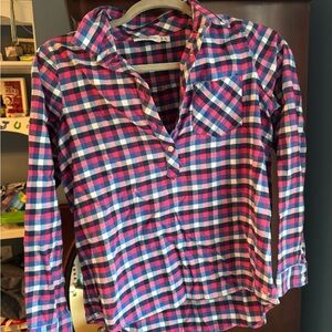Vineyard Vines Kids Plaid Shirt - Pink and Blue
